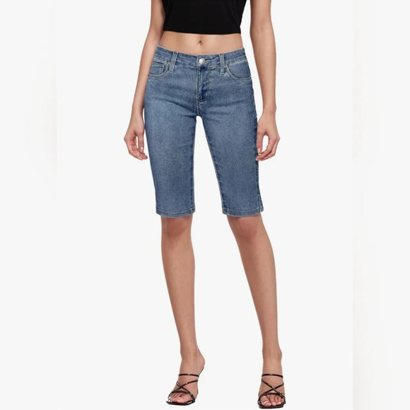 Hybrid & Company Womens Ultra Comfy Butt lift Stretch Bermuda City Shorts - Picture 2 of 6